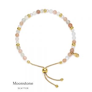 Jersey Pearl Sky Bracelet - Scatter Style in Moonstone and Gold 1827897
