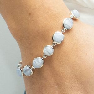 Sarah Alexander Morning Star Blue Lace Agate Bracelet