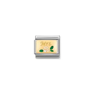 Nomination Classic Mrs Rose Charm - 18k Gold - 030284/24