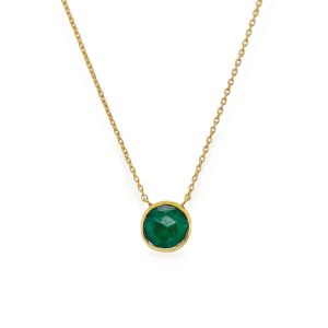 Sarah Alexander Muse Cloudy Green Kyanite Solitaire Necklace