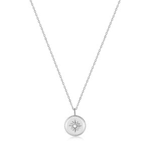 Ania Haie Mother of Pearl Sun Pendant Necklace - Silver - N034-02H