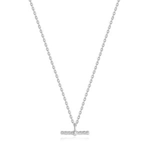 Ania Haie Rope T-Bar Necklace - Silver - N036-01H