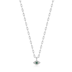 Ania Haie Malachite Evil Eye Silver Necklace N039-02H-M