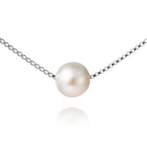 Jersey Pearl Single White Pearl Necklace 