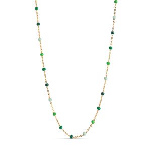 Enamel Copenhagen Lola Spring Gold Necklace. Item code N55G_spring.