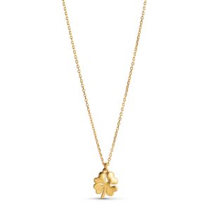 Enamel Copenhagen Organic Clover Gold Necklace