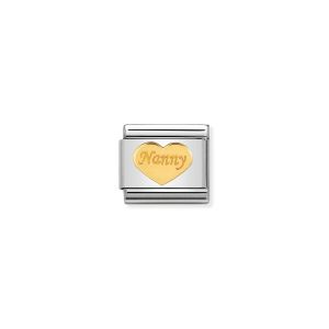 Nomination Classic Nanny Heart Charm - 18k Gold - 030162/35