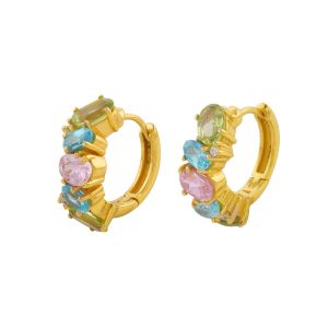 Shyla Nila Hoop Earrings - Multicolour