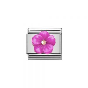 Nomination Composable Classic Fuchsia Mother of Pearl Flower Charm