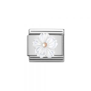 Nomination Composable Classic Link White Flower Charm