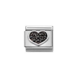 NOMINATION Composable Symbols Steel and Black CZ Heart - 330323_07