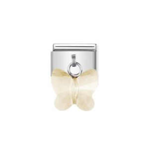 Nomination Classic Crystal Butterflies Charm - Champagne - 030604_21