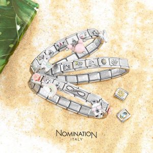 Nomination Silver and Zirconia Classic Letter Charm - E