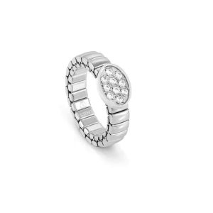 Nomination Extension Style Ring - Stainless Steel and Cubic Zirconia Oval - 046000_053