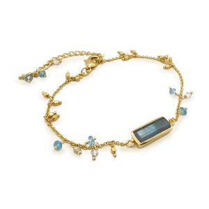 Sarah Alexander Nordic Nights Labradorite and Gem Gold Bracelet