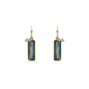 Sarah Alexander Nordic Nights Labradorite and Gem Gold Earrings