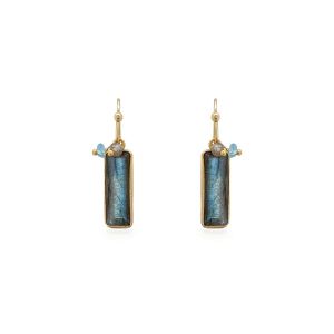 Sarah Alexander Nordic Nights Labradorite and Gem Gold Earrings