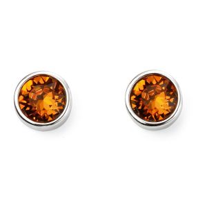 November Birthstone Earrings - Sterling Silver