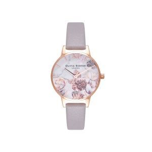 Olivia Burton Marble Floral and Rose Gold Watch OB16CS14