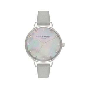 Olivia Burton Mother Of Pearl Demi Dial Grey and Silver Watch OB16SE16