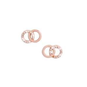 Olivia Burton Bejewelled Interlink Rose Gold Earrings OBJCOE75