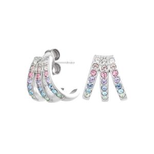 Olivia Burton Rainbow Claw Earrings Silver OBJRBE13