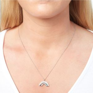 Olivia Burton Rainbow Necklace Silver OBJRBN01