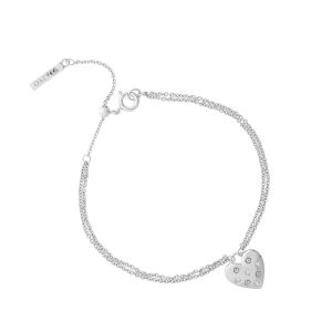 Olivia Burton Classic Heart Silver Bracelet OBJSAB16