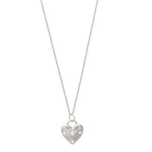 Olivia Burton Classic Heart Silver Necklace OBJSAN01