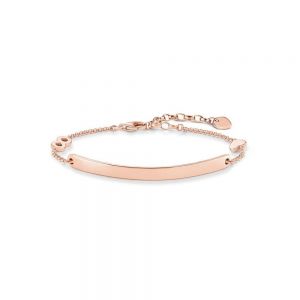 Thomas Sabo Rose Gold Plated Infinity Heart Love Bridge Bracelet 