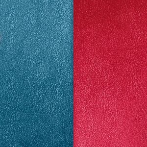 Les Georgettes Reversible Leather Insert - 14mm in Petrol Blue and Raspberry