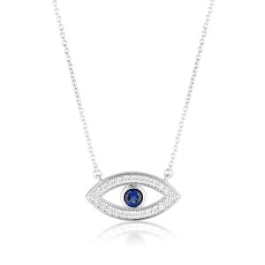 Georgini Rock Star Blue Evil Eye Pendant - Silver - IP847W