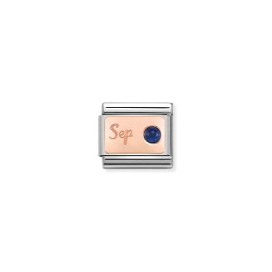 Nomination Rose Gold Classic September Birthstone Charm - 430508/09