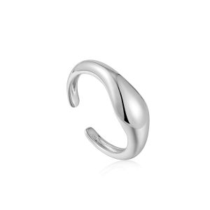 Ania Haie Silver Wave Adjustable Ring - R044-02H