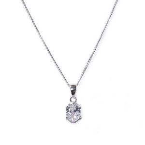 Ivory & Co Rapture Crystal Oval Cut Pendant