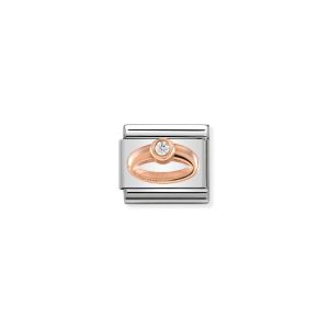 Nomination Rose Gold and Zirconia Classic Ring Charm - 430305/04
