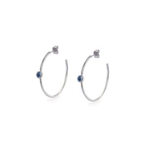 Sarah Alexander Seascape Iolite Mid Hoop Earrings