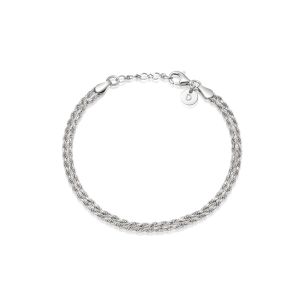 Daisy Isla Double Rope Bracelet - Silver SBR01_SLV