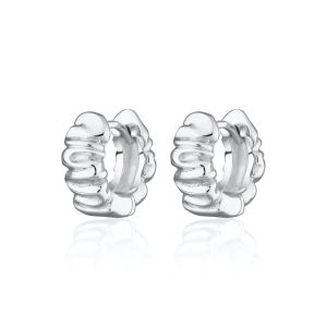 Scream Pretty Scrunchie Huggie Earrings - Silver