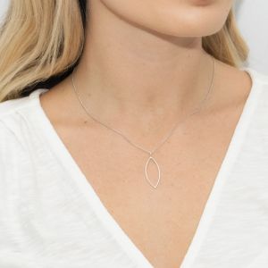Sarah Alexander Silver Lining Marquise Pendant