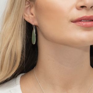 Sarah Alexander Silver Willow Green Aventurine Drop Earrings