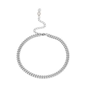 Scream Pretty Pearl Twisted Chain Anklet - Silver