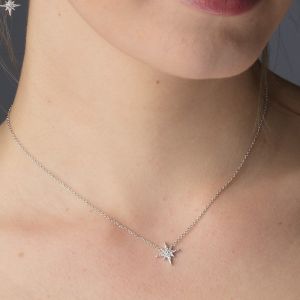 Scream Pretty Starburst Necklace with Slider Clasp - Silver SPNKSB133