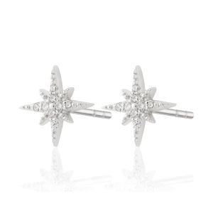 Scream Pretty Starburst Stud Earrings - Silver SPESSS32