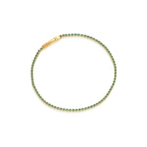 Sif Jakobs Ellera Bracelet - Gold Plated with Green zirconia