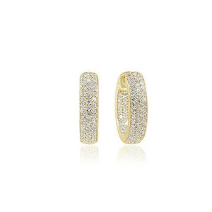 Sif Jakobs Earrings Imperia - 18k Gold Plated with White Zirconia - SJ-E1857-CZ-YG