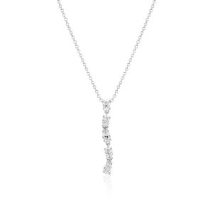 Sif Jakobs Ellera Ovale Lungo - Silver with White Zirconia 