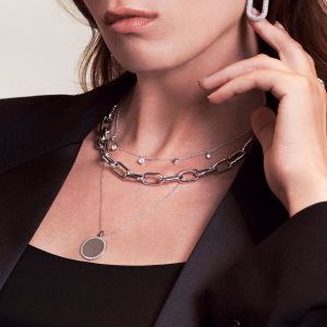 Sif Jakobs Belluno Necklace - Silver with White Zirconia
