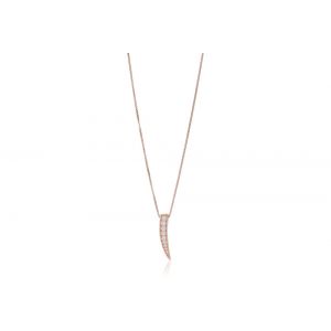 Sif Jakobs Pila Pendant - Rose Gold with White Zirconia