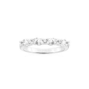 Sif Jakobs Ellera Ovale Ring - Silver with White Zirconia 